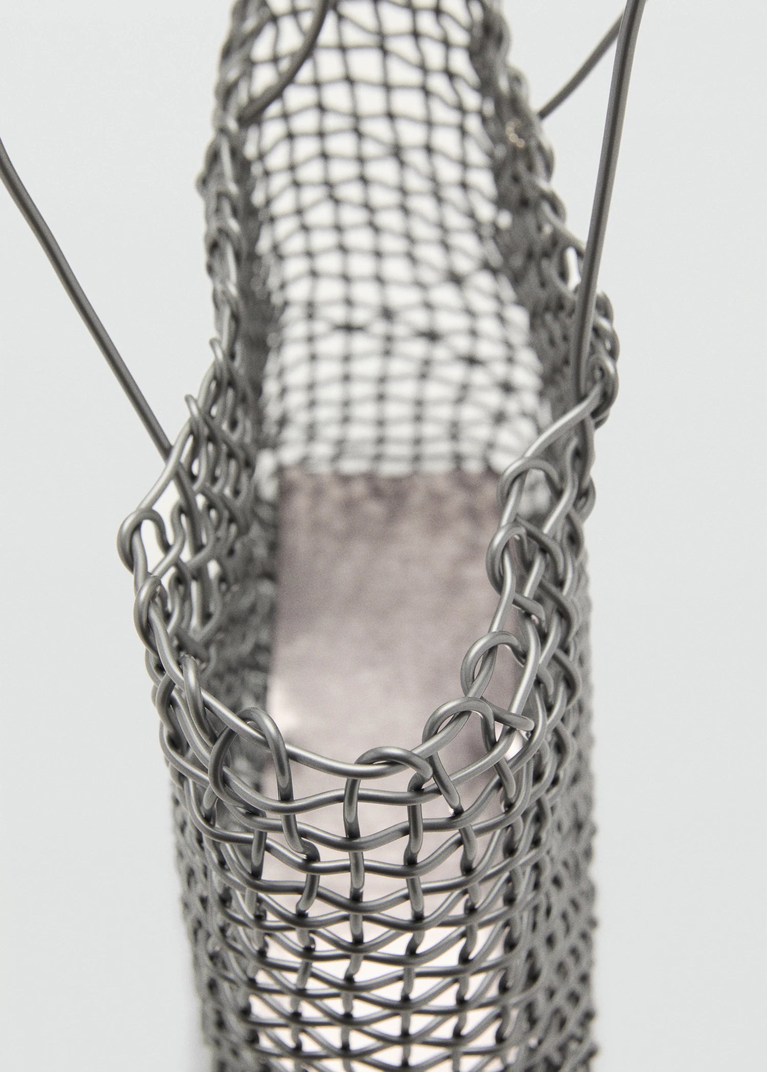 Braided Shoulder Bag Dark Silver