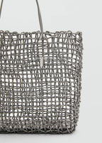 Braided Shoulder Bag Dark Silver