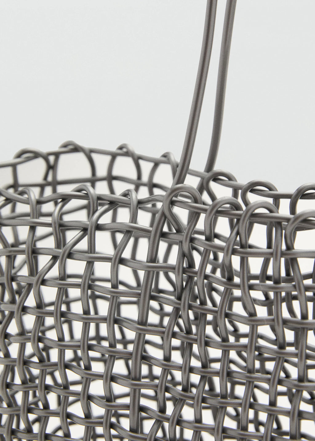 Braided Shoulder Bag Dark Silver