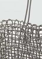 Braided Shoulder Bag Dark Silver