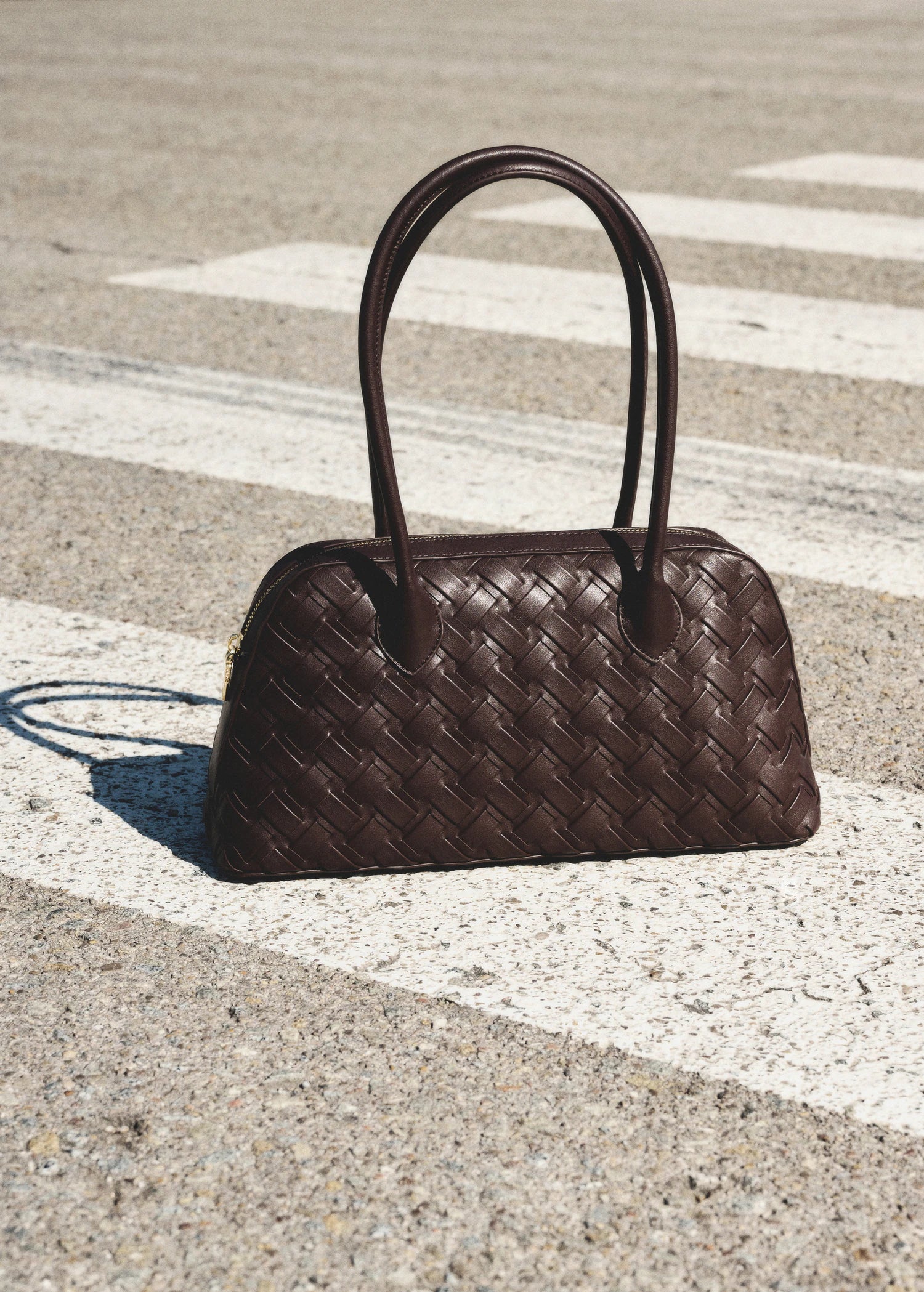 Braided Bowling Bag Chocolate