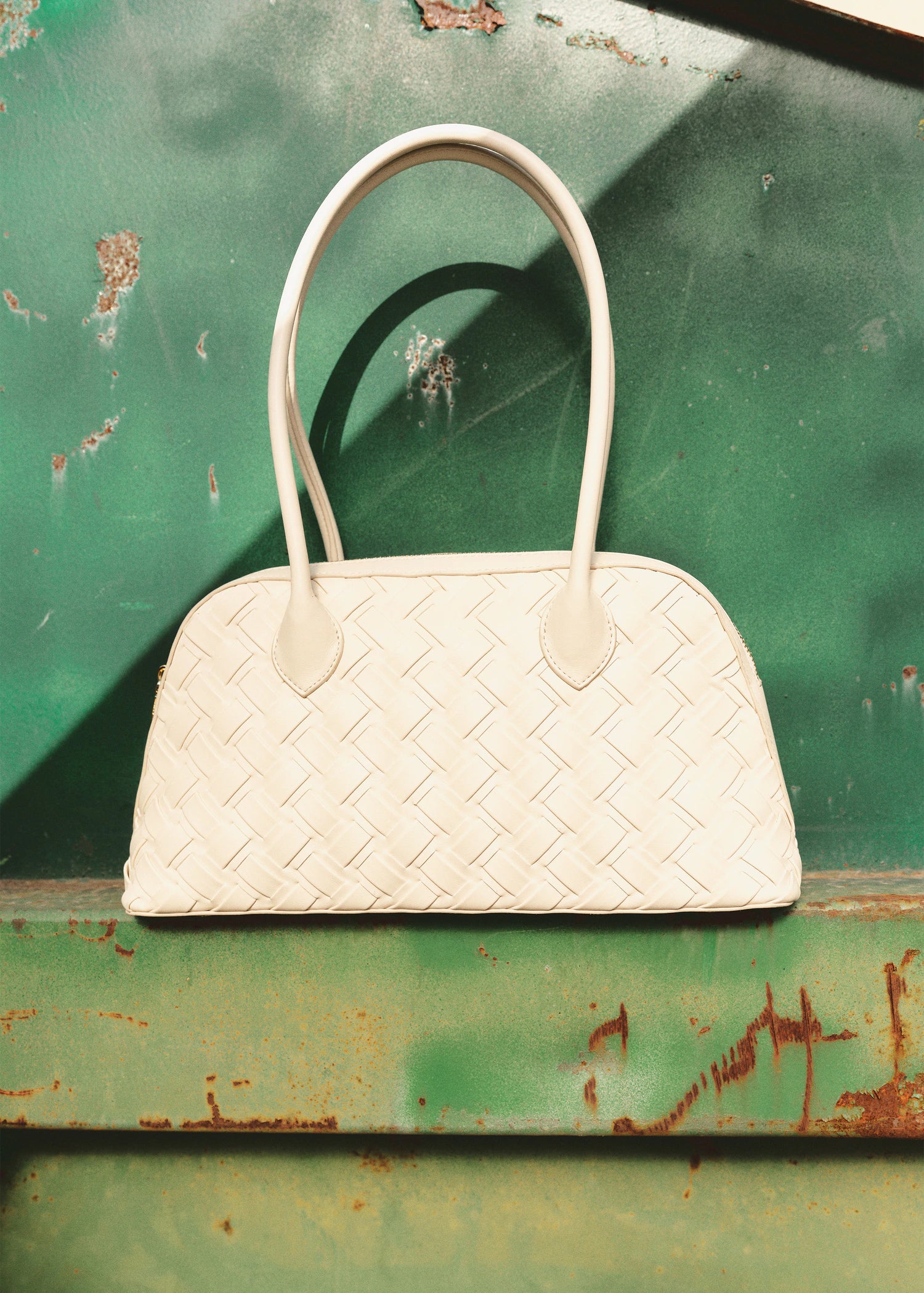 Braided Bowling Bag Off White