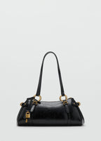 Bowling Shoulder Bag With Charm Black