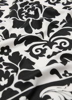 Bicolour Printed Scarf Black