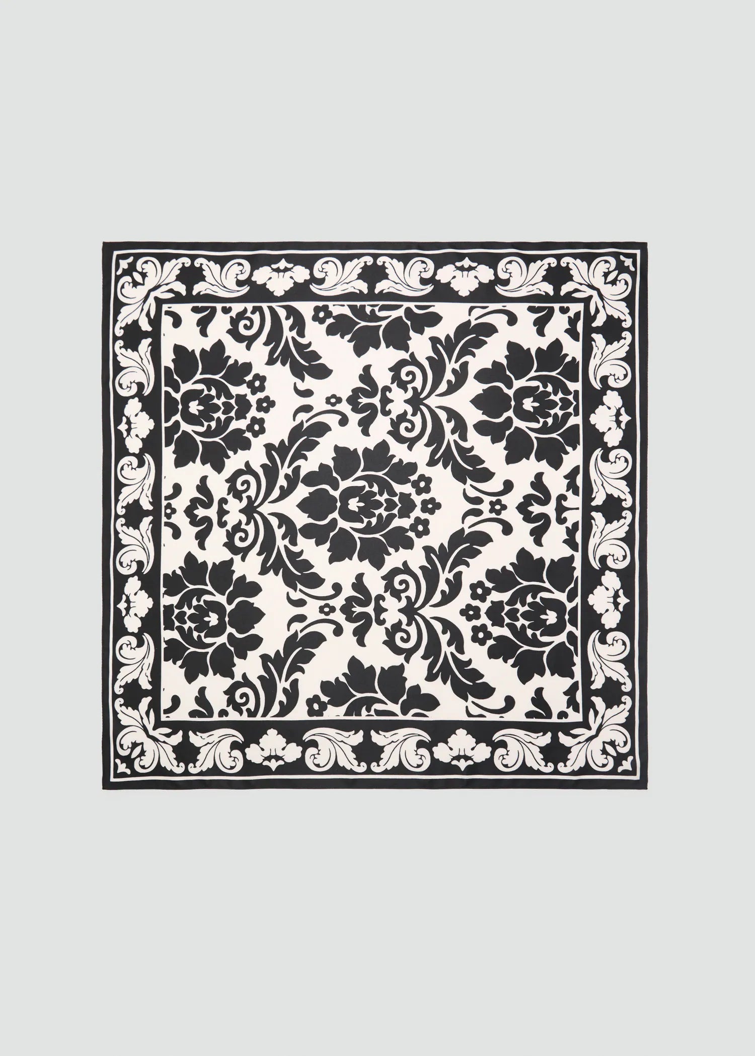 Bicolour Printed Scarf Black