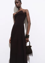 Beaded Handbag Chocolate