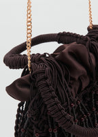 Beaded Handbag Chocolate