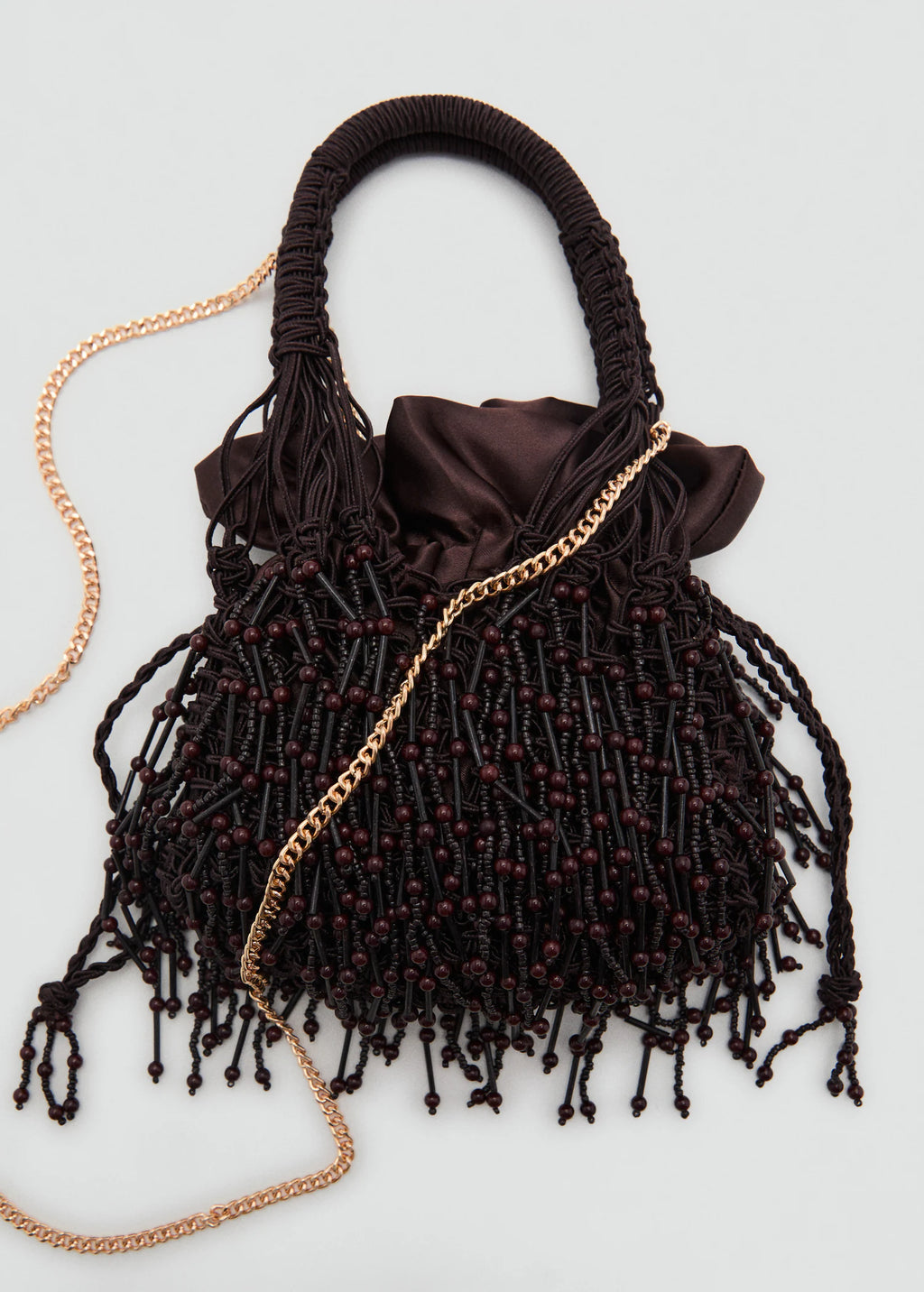 Beaded Handbag Chocolate