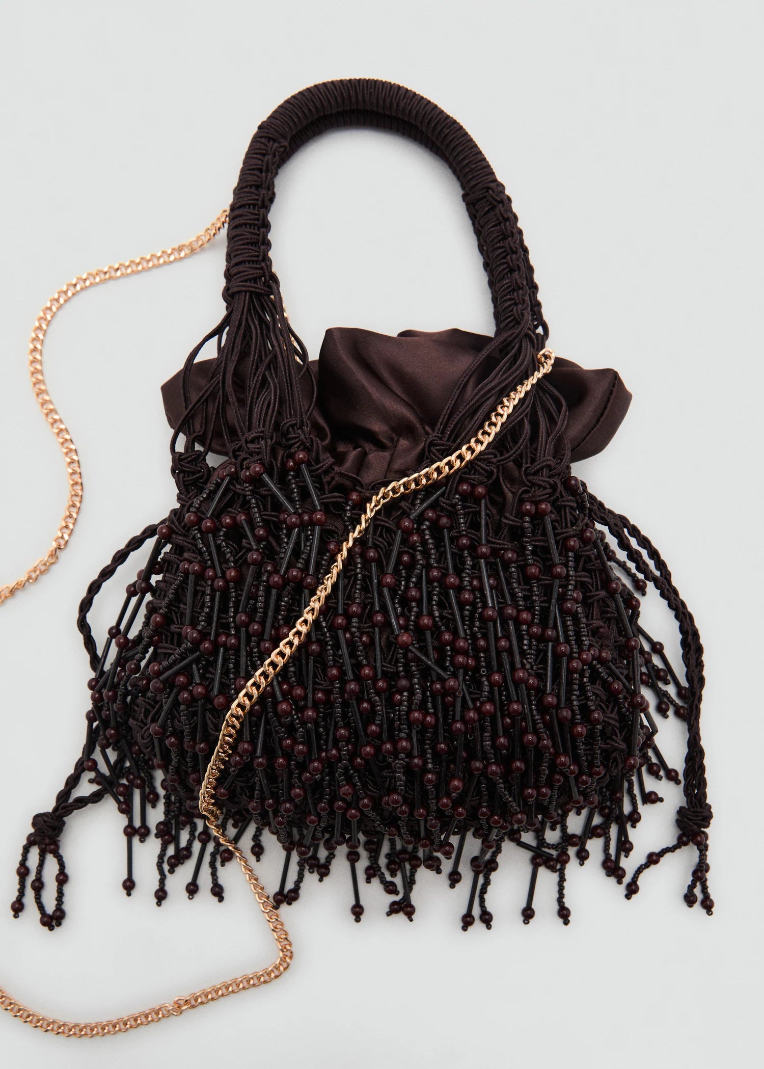 Beaded Handbag Chocolate