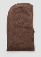 Balaclava Knit Buttons Brown