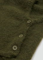 Balaclava Knit Buttons Khaki