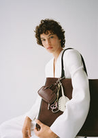 Bag With Multi Charm Keyring Brown