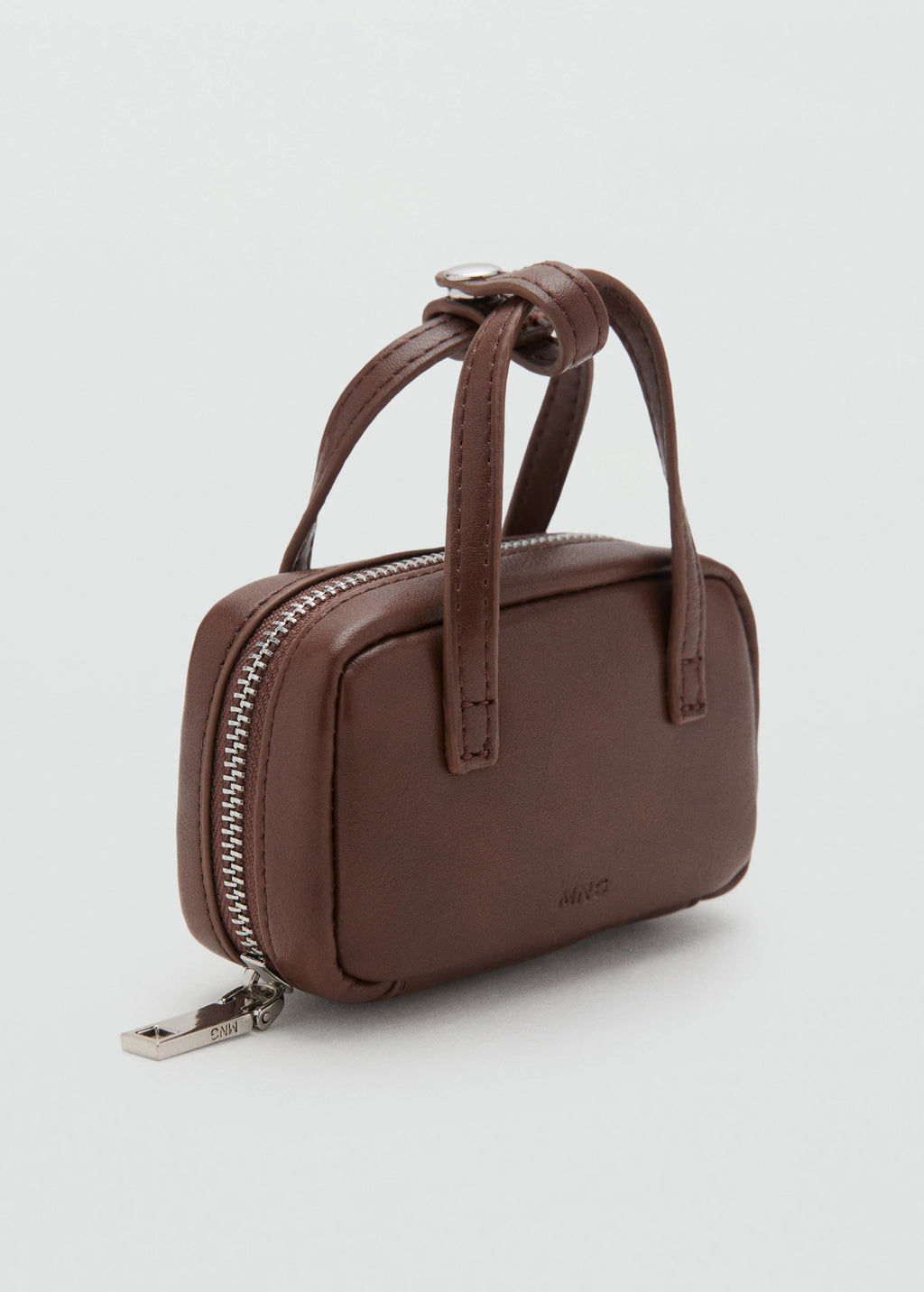 Bag With Multi Charm Keyring Brown