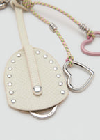 Bag With Multi Charm Keyring Brown