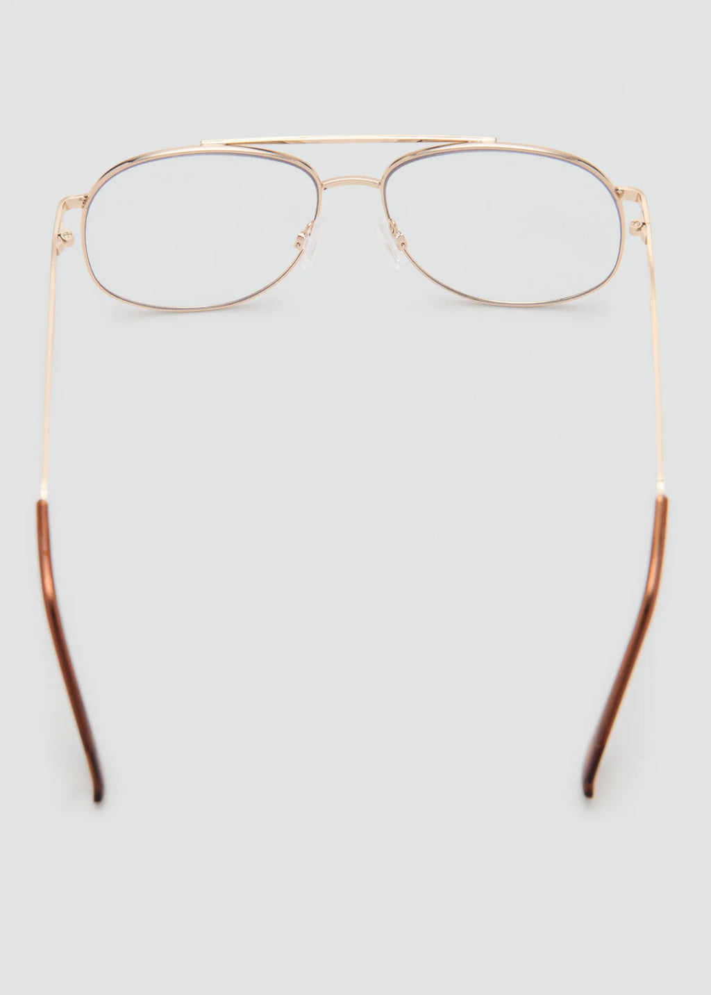 Aviator Metallic Frame Glasses Gold