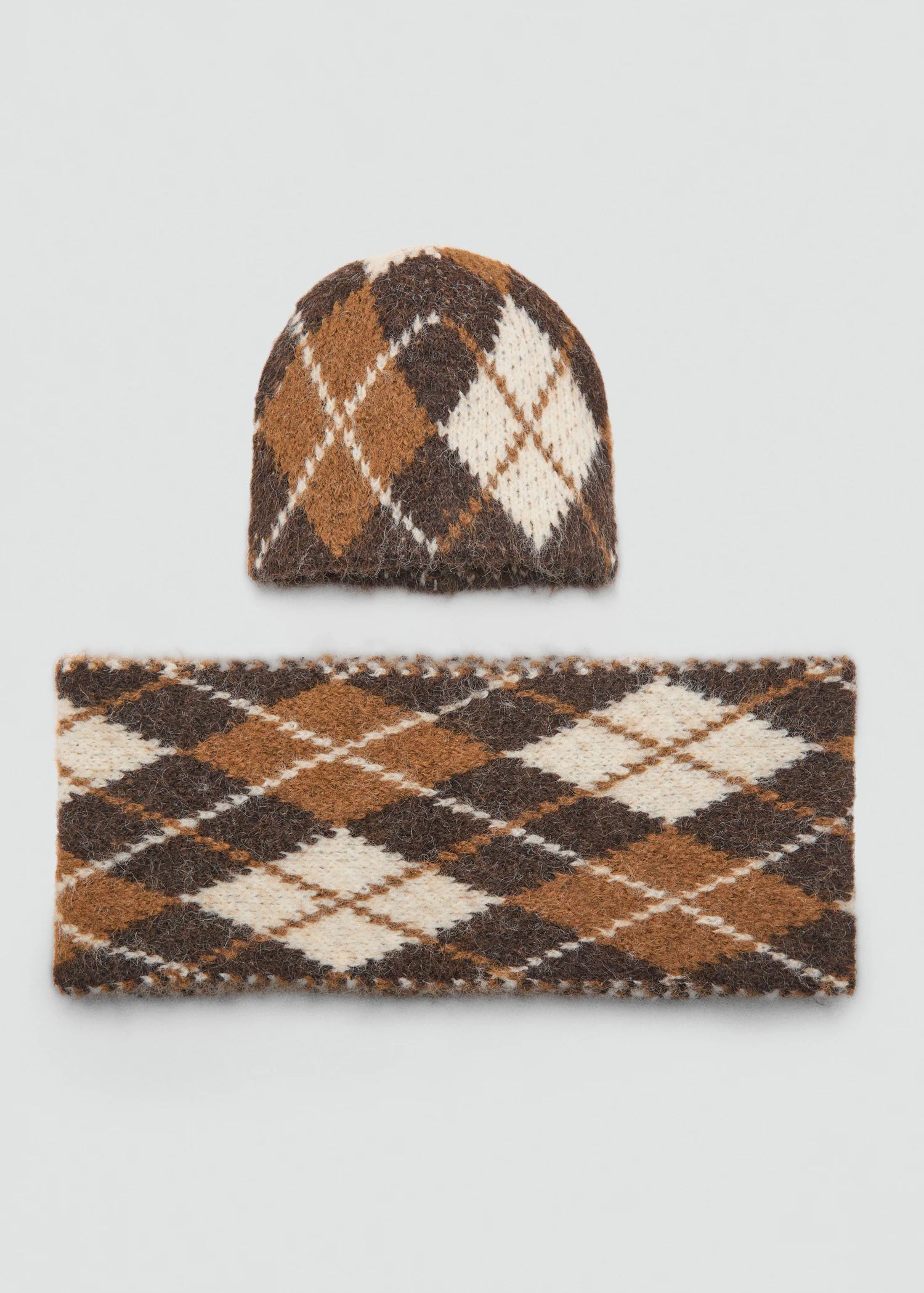 Argyle Hat Brown