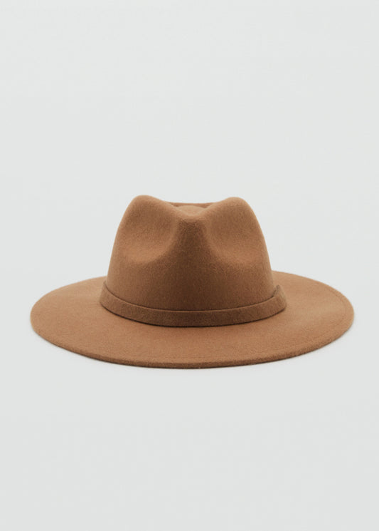 100% Wool Hat Medium Brown