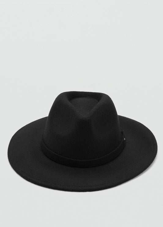 100% Wool Hat Black