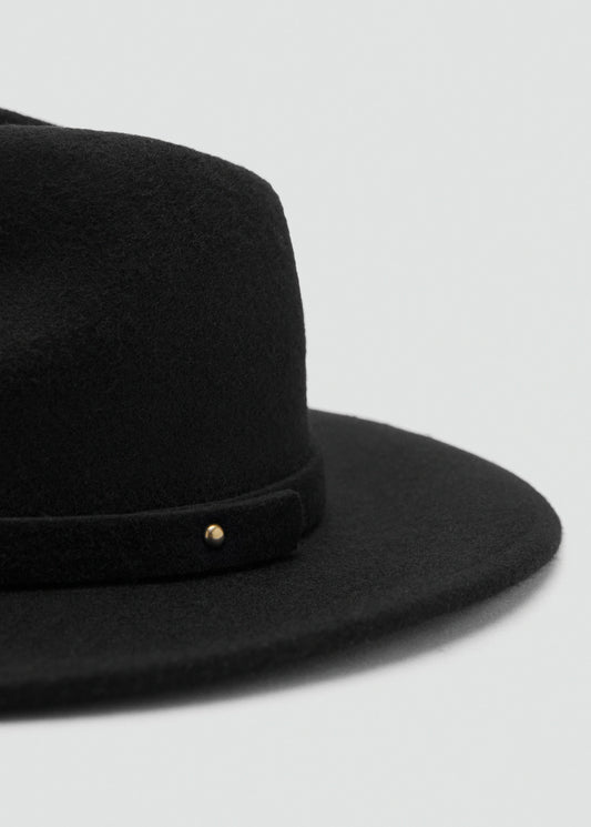 100% Wool Hat Black