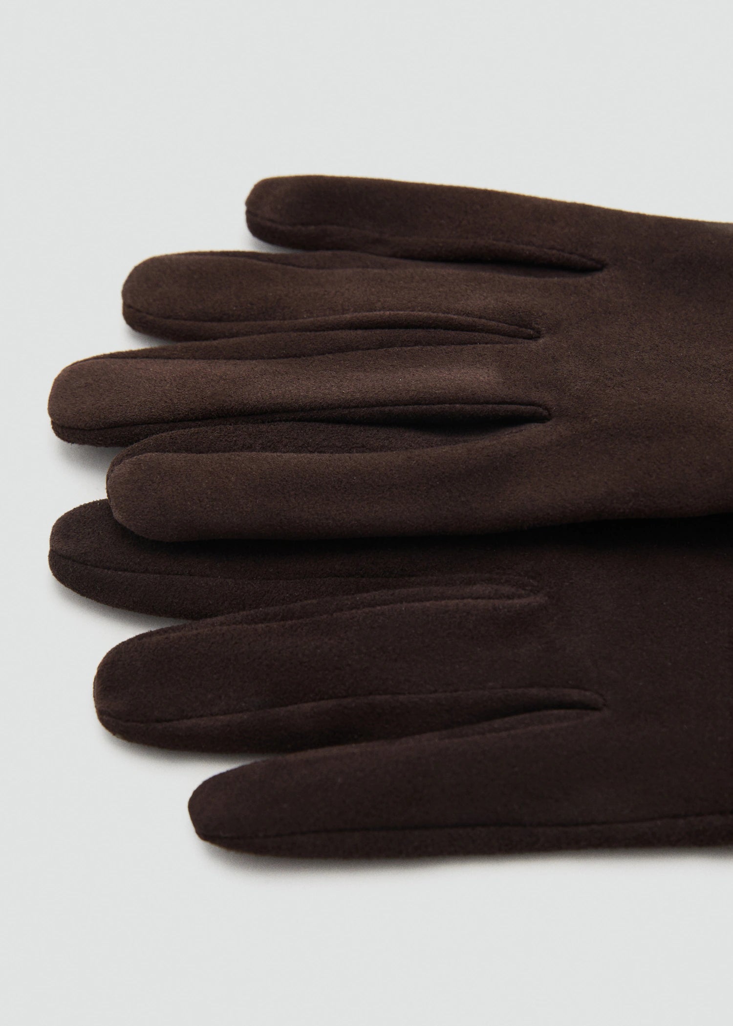 100% Suede Long Gloves Chocolate