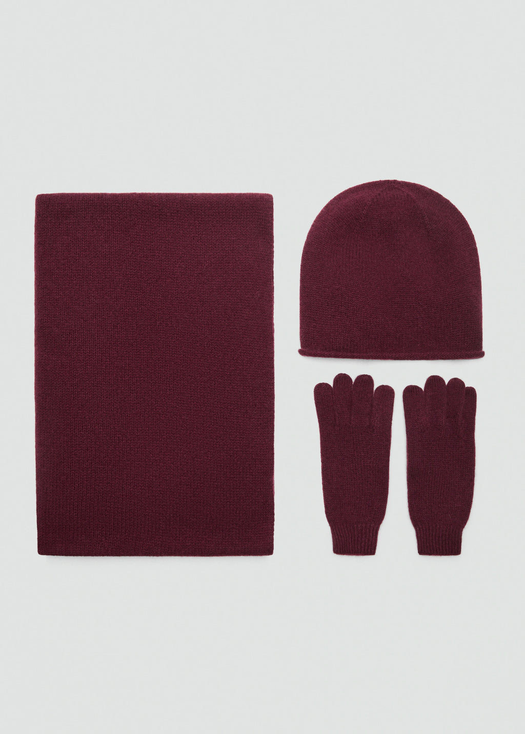 100% Cashmere Scarf Burgundy