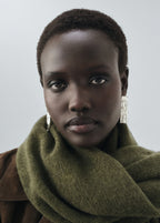 100% Cashmere Scarf Medium Green