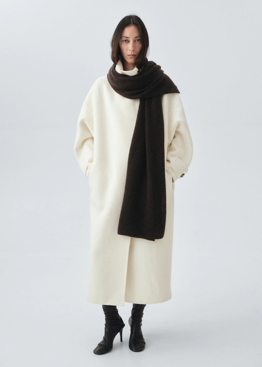 100% Cashmere Scarf Chocolate