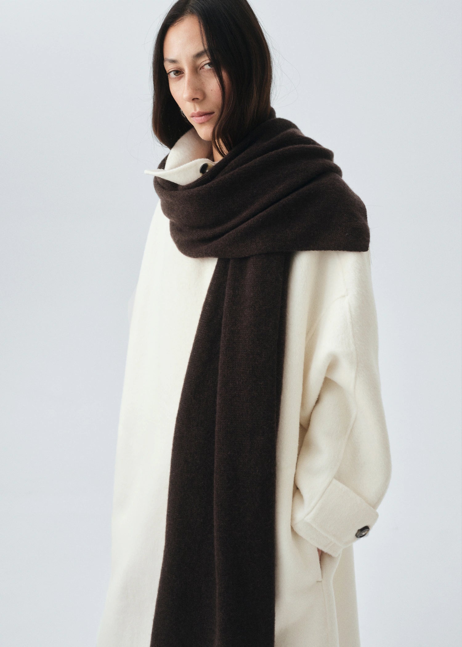 100% Cashmere Scarf Chocolate