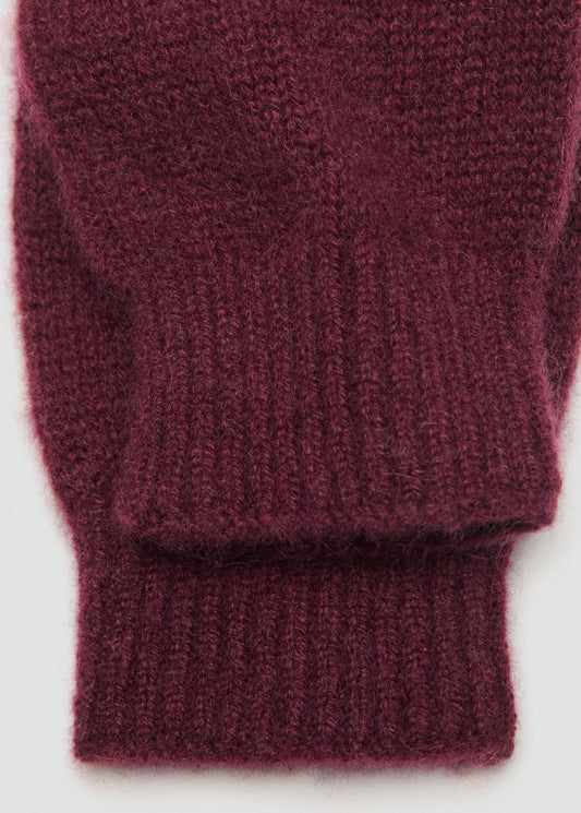 100% Cashmere Gloves Burgundy