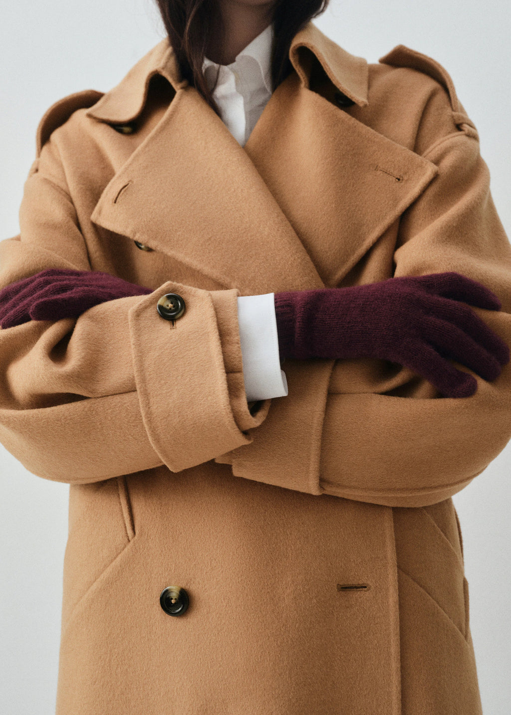 100% Cashmere Gloves Burgundy