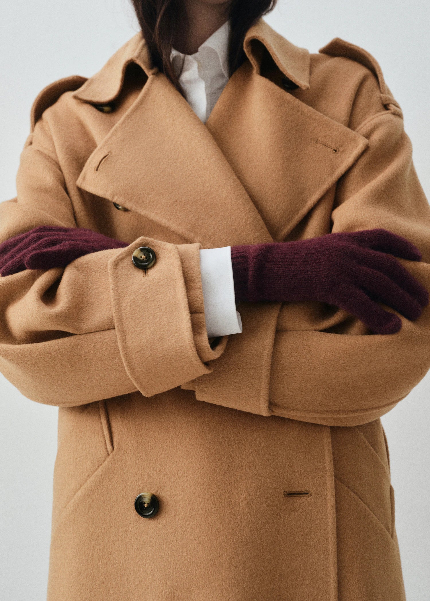 100% Cashmere Gloves Burgundy