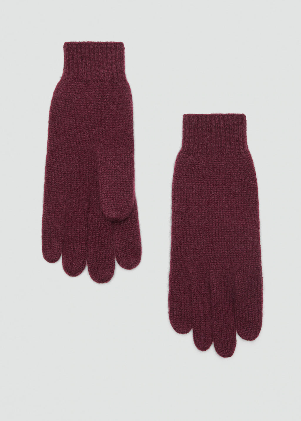 100% Cashmere Gloves Burgundy