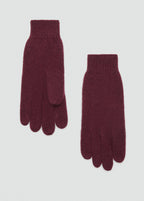 100% Cashmere Gloves Burgundy