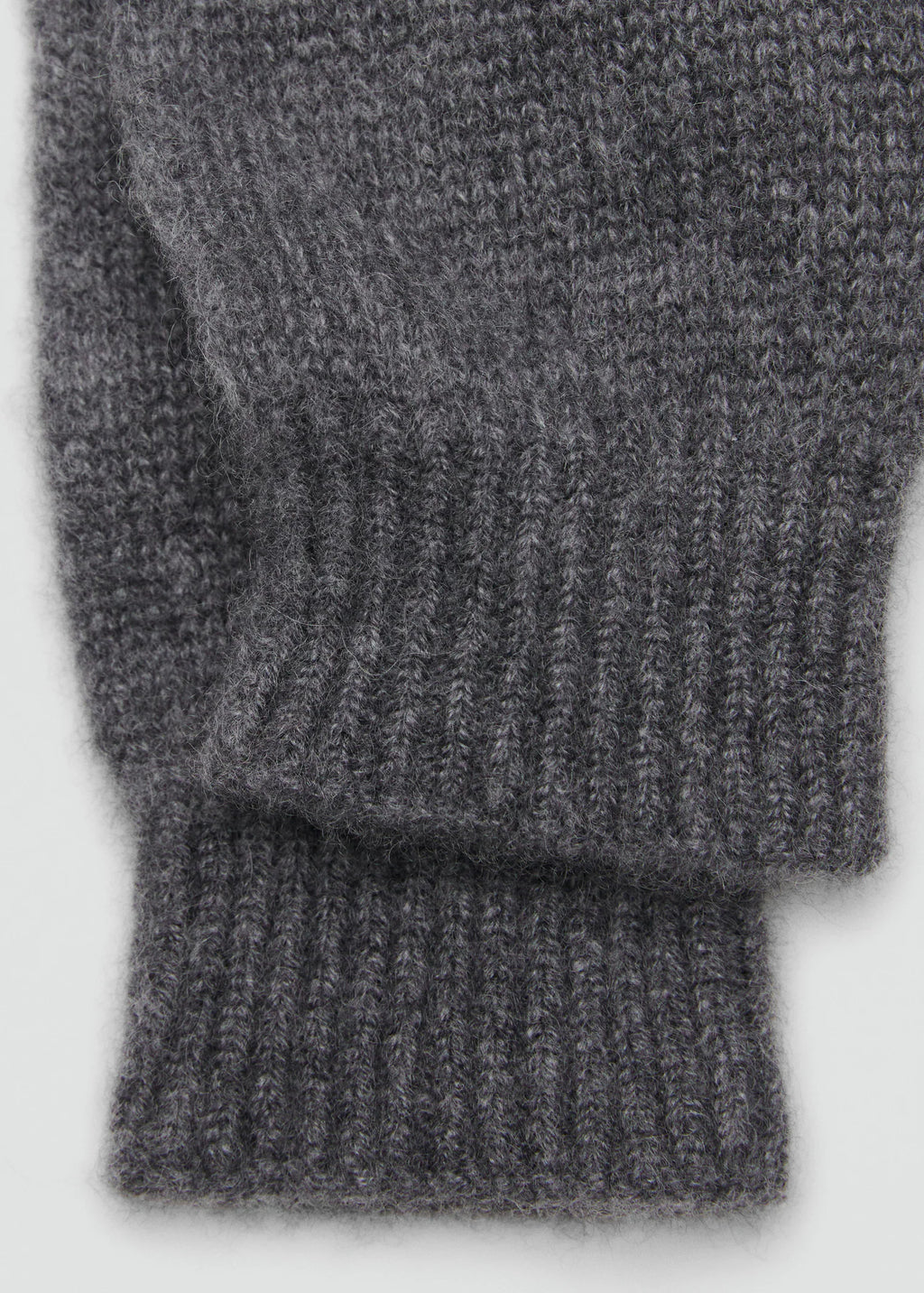 100% Cashmere Gloves Medium Heather Grey