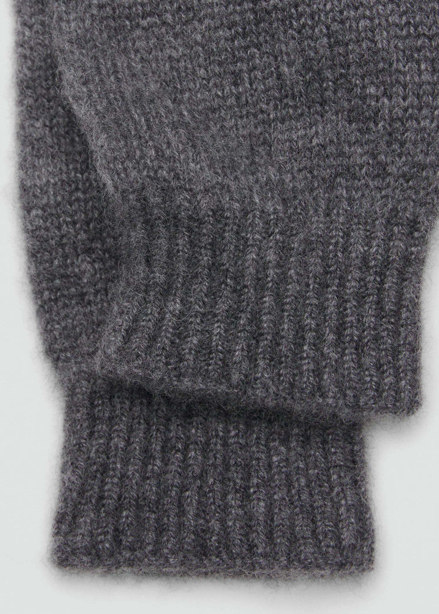100% Cashmere Gloves Medium Heather Grey