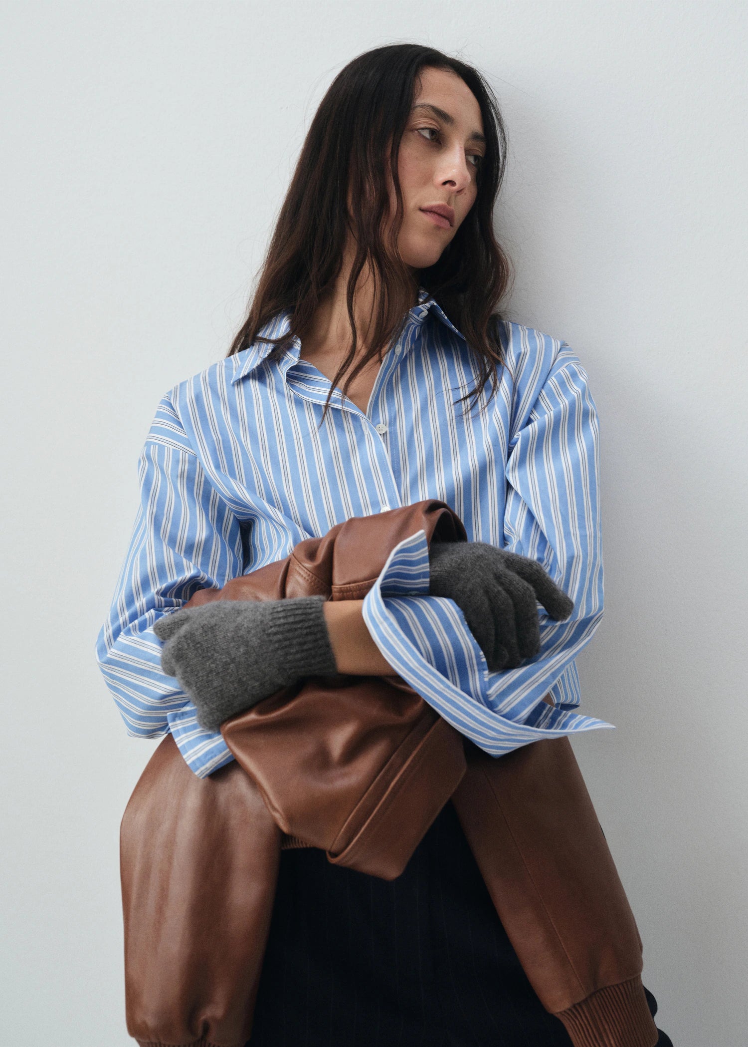 100% Cashmere Gloves Medium Heather Grey