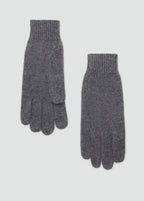 100% Cashmere Gloves Medium Heather Grey