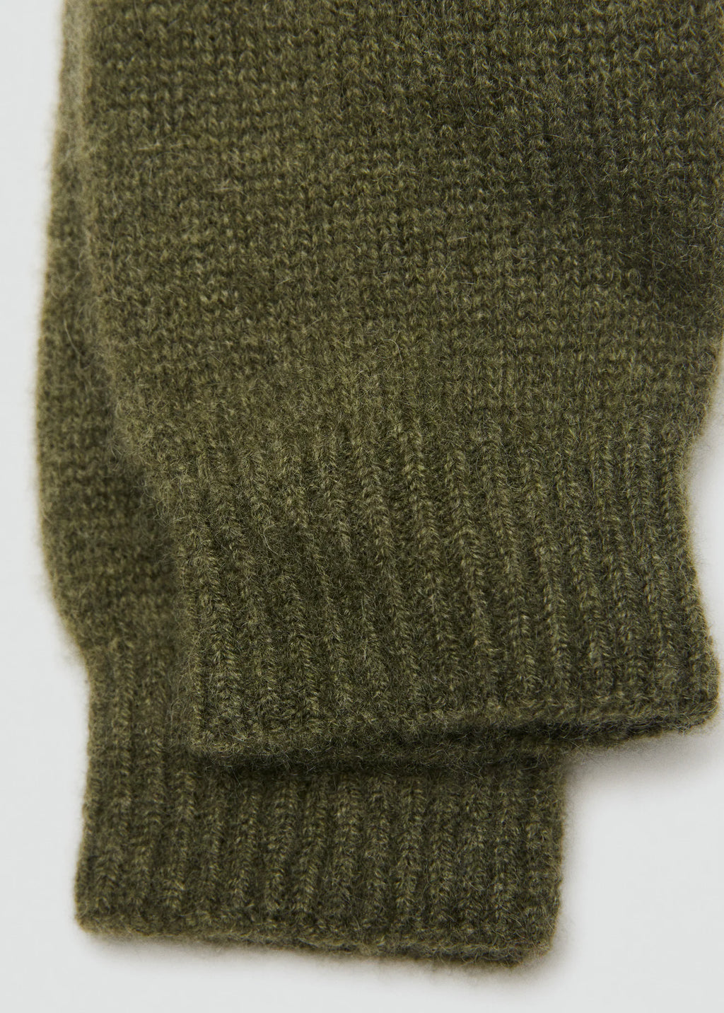 100% Cashmere Gloves Medium Green