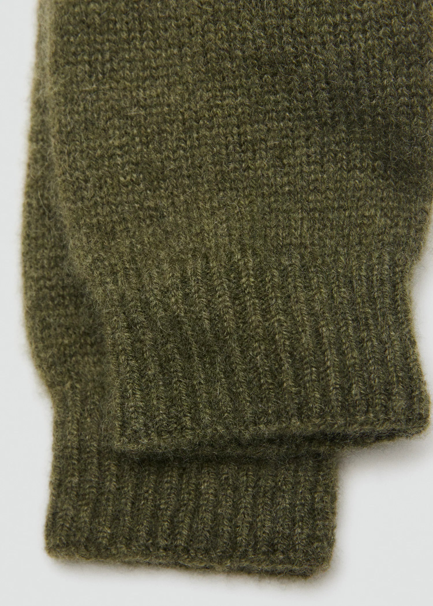100% Cashmere Gloves Medium Green