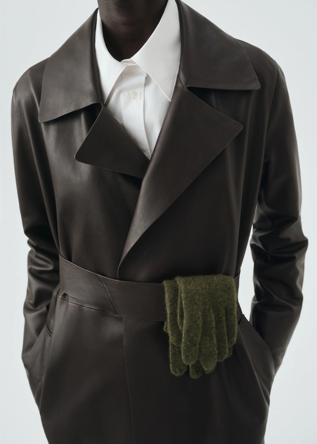 100% Cashmere Gloves Medium Green