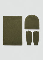100% Cashmere Gloves Medium Green