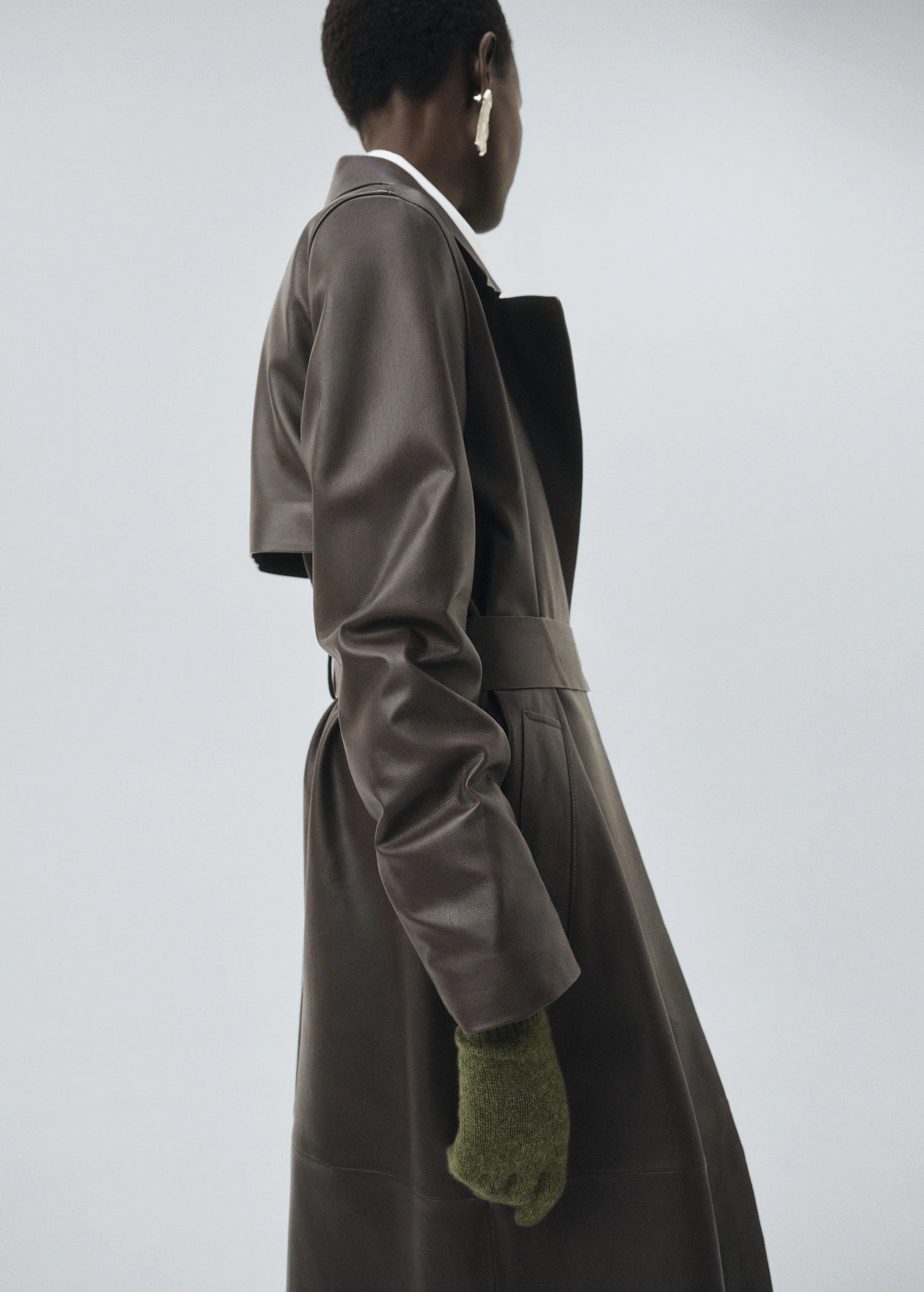 100% Cashmere Gloves Medium Green