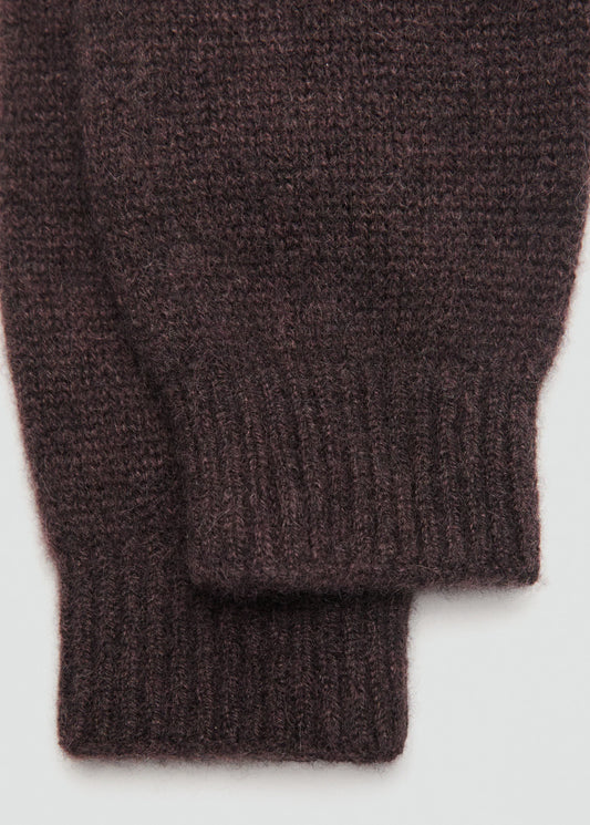 100% Cashmere Gloves Chocolate