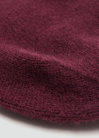 100% Cashmere Beanie Burgundy
