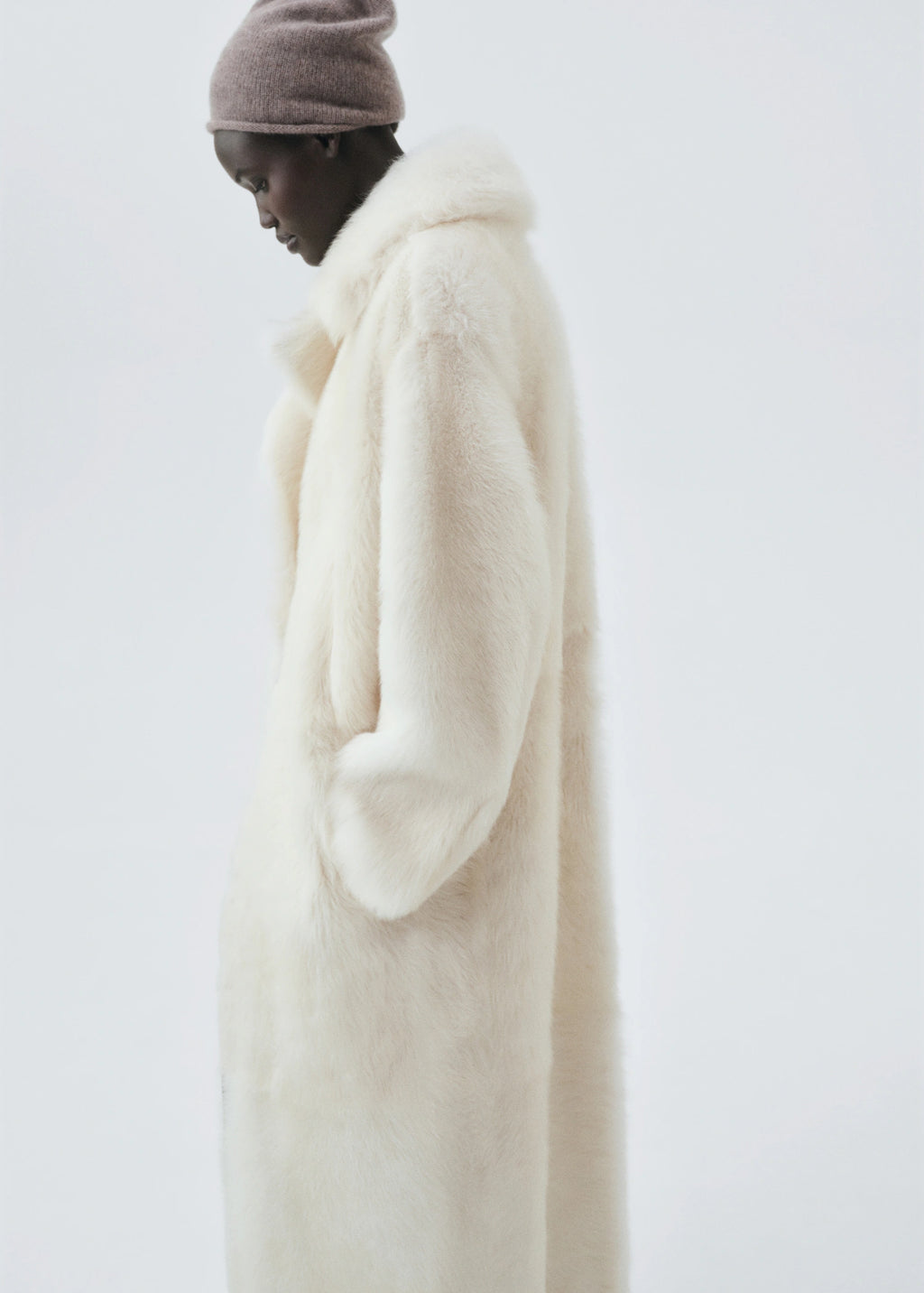 100% Cashmere Beanie Medium Brown