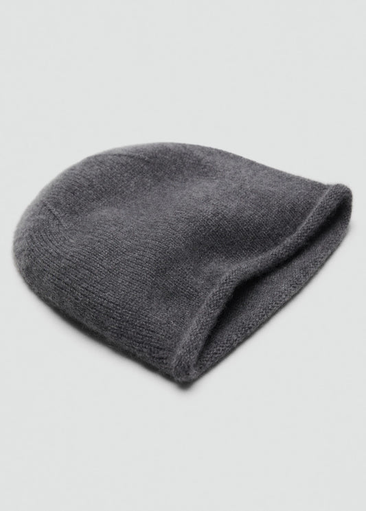 100% Cashmere Beanie Medium Heather Grey