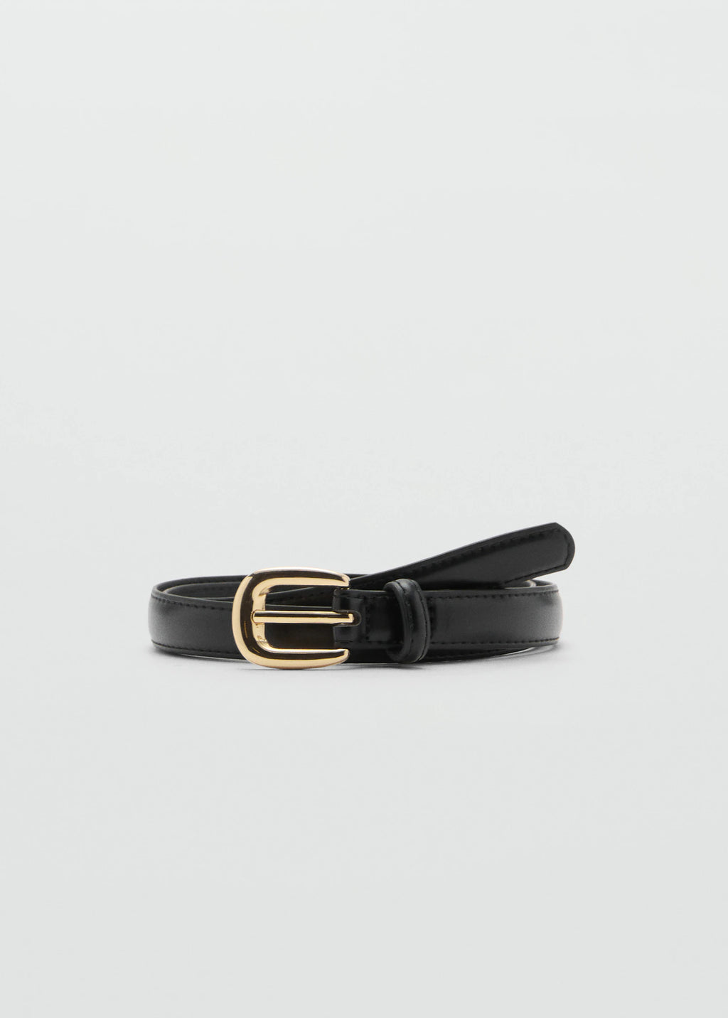 Thin Belt With Metal Buckle