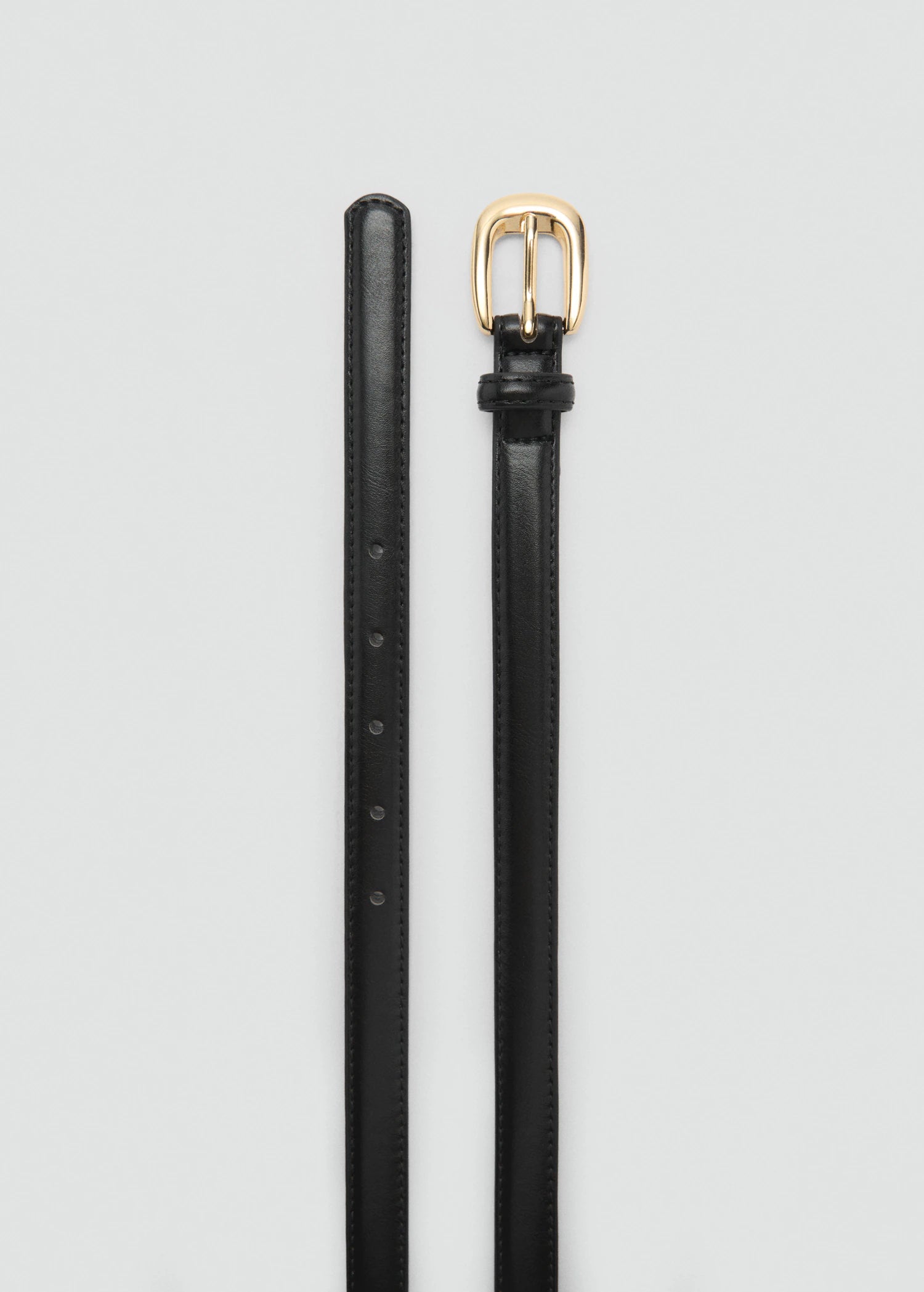 Thin Belt With Metal Buckle