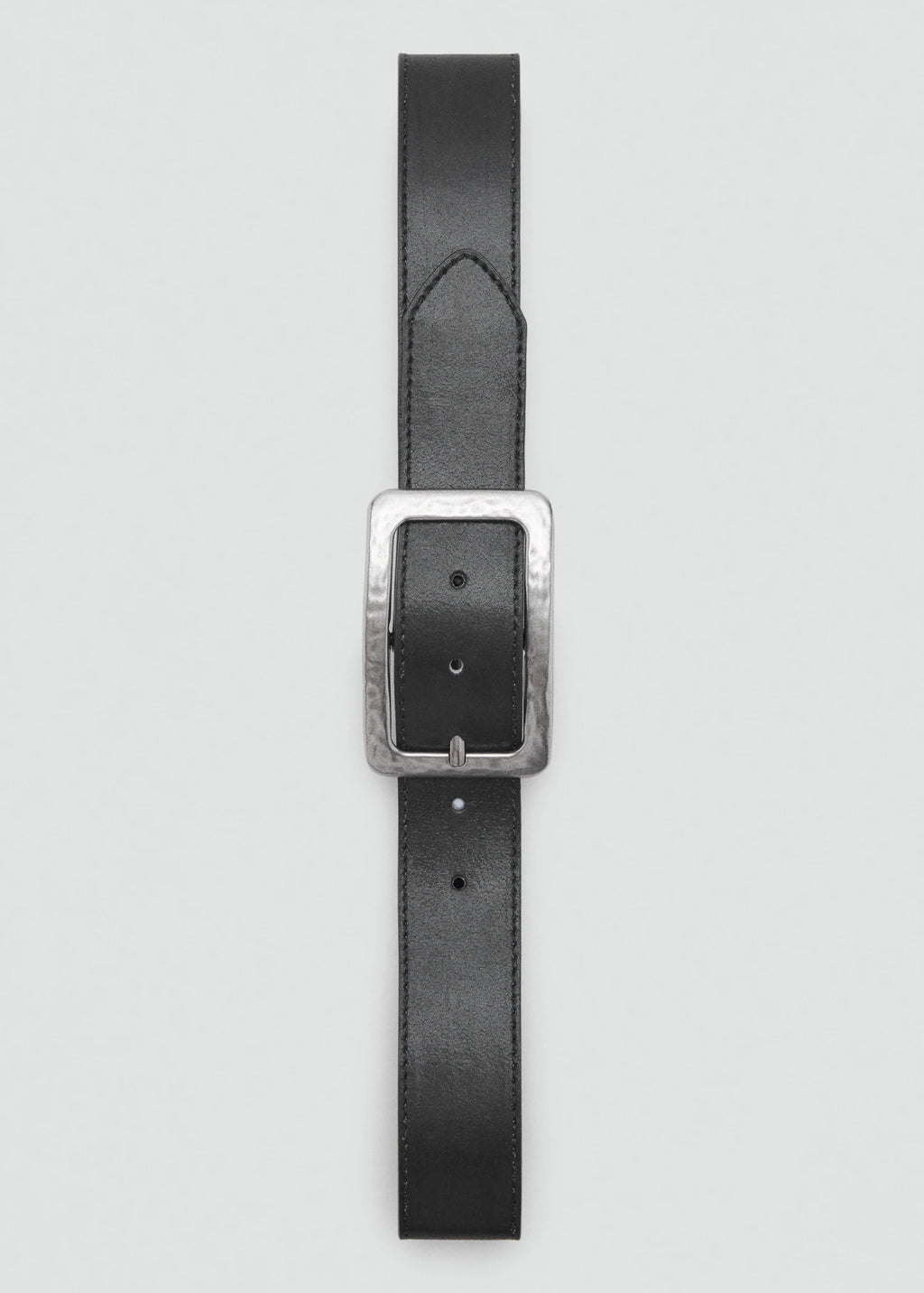 Textured Square Buckle Belt