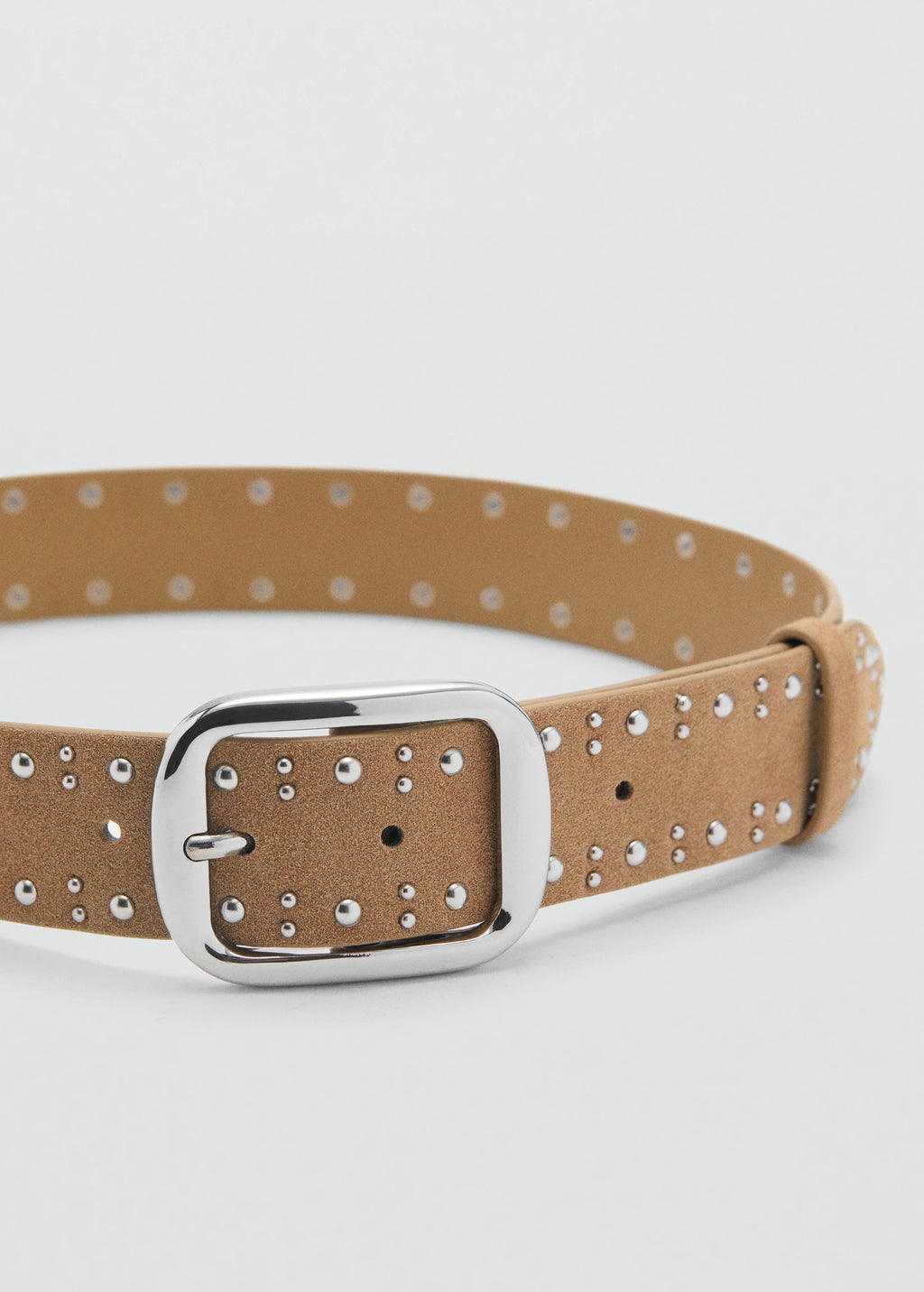Suede Belt With Studs